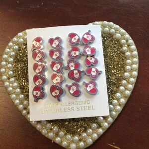 Heart and Paw Print Kids Earrings pack 10 pairs